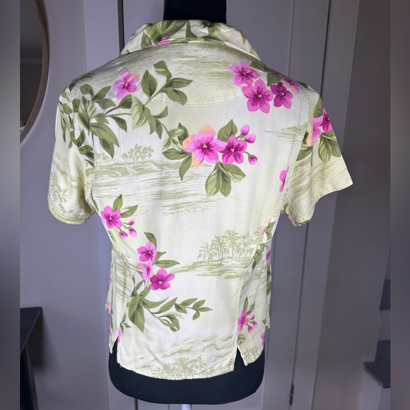 VINTAGE Jamaica bay Floral Button-Up Shirt - Picture 2 of 2